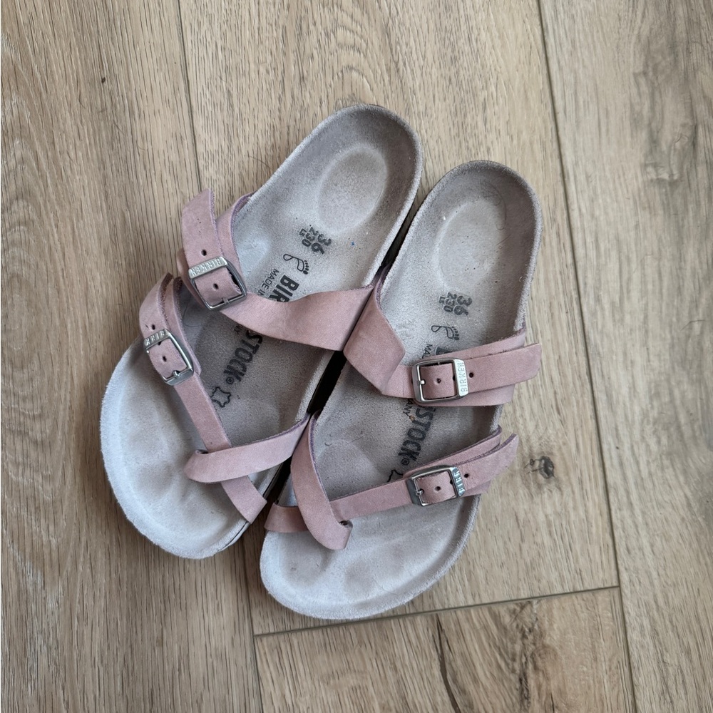 Birkenstock  Light Pink Double Strap Sandals